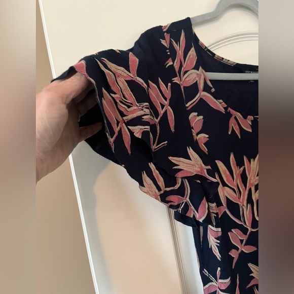 Lucky Brand Floral Print Short Sleeve Ruffle Dress women’s size XS - Picture 6 of 13